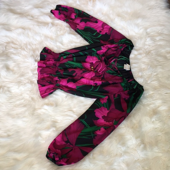 MICHAEL Michael Kors Floral Print Peasant Blouse - Picture 3 of 11